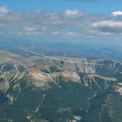 Flugwegposition um 12:55:00: Aufgenommen in der Nähe von Département Alpes-de-Haute-Provence, Frankreich in 2740 Meter